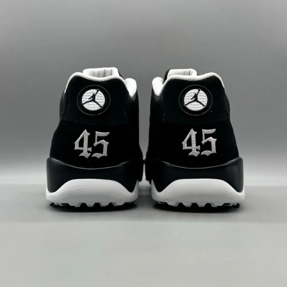 Nike Air Jordan 9 Golf G NRG Barons Low Shoes FN6930 001 Size 11.5 Black White